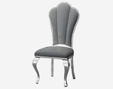 Belvedare Set of 4Pc Dining chairs Regal Shall Back With Option of Gold or Silver Frame
