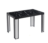 Stół jadalny 7 Star Furniture Windsor w kolorze czarnym, szarym lub białym z opcjonalną złotą lub czarną ramą (tylko stół)