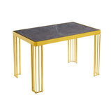 Stół jadalny 7 Star Furniture Windsor w kolorze czarnym, szarym lub białym z opcjonalną złotą lub czarną ramą (tylko stół)