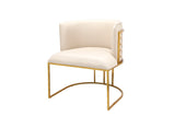 1Pc Palm Tub Chair Pu Leather Armchair Dining Living Room Office Reception With Choice of Silver or Gold Frame