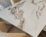 SCORPIO EXTENDABLE DINING TABLE IN SINTERED CERAMIC STONE IN BLACK, GREY OR WHITE (Copy)