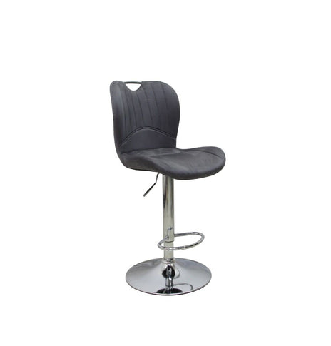 7Star Set of 2 Aryan Faux Leather/ Plush Velvet Bar Stools Adjustable Swivel Dining Island Counter Bar Chair