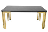 7 Star Furniture Daisy Sintered Ceramaic Stone Black, Grey or White Coffee Table with Optional Gold Or Silver Frame