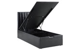 Maya Ottoman Storage Bed Gas Lift In Leather and Velvet In Single and Double