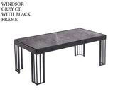 Windsor Black, Grey Coffee Table with Optional Gold Or Black Frame