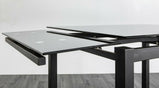 7star Helen Extending Black or Grey Tempered Glass Dining Table Only