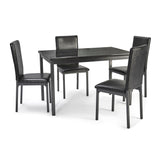 Ruby Mdf Marble Effect High Gloss Dining Table With Optional 4 or 6 Chairs In Grey , Charcoal Black , Brown and Wenge