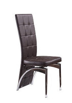 Faux Leather High Back Dining Chairs with Chrome Frame Available in Grey , Beige , Black Brown, Cappuccino and White