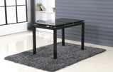 7star Helen Extending Dining table and chairs set in Black Furniture Sales