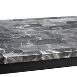 7star Lucy (2+1) Nest Of Tables MDF wooden marble effect Coffee Table set in Black, wenge & grey.