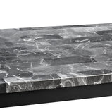 Ruby Mdf Marble Effect High Gloss Dining Table With Optional 4 or 6 Chairs In Grey , Charcoal Black , Brown and Wenge