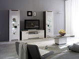 7star Mistral High Gloss Ivory Italian Matching Coffee table, Side table, TV unit & 2 Door Cabinet