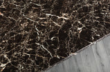 Ruby Mdf Marble Effect High Gloss Dining Table With Optional 4 or 6 Chairs In Grey , Charcoal Black , Brown and Wenge