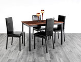 RUBY high gloss marble effect DINING TABLE in charcoal BLACK, BROWN, GREY and wenge