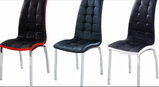 7STAR Happy Dining chairs Faux Leather with Foam Padded chrome frame Furniture Sales