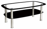 7Star Budget Glass Coffee Table with shelf