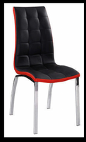 7STAR Happy Dining chairs Faux Leather with Foam Padded chrome frame Furniture Sales