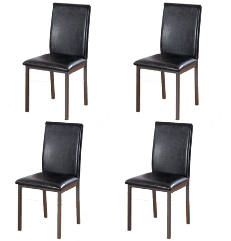 7STAR Bella Dining chairs Faux Leather foam padded strong metal frame box of 4pc or 6pc