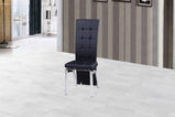 Faux Leather High Back Dining Chairs with Chrome Frame Available in Grey , Beige , Black Brown, Cappuccino and White