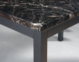 Ruby Mdf Marble Effect High Gloss Dining Table With Optional 4 or 6 Chairs In Grey , Charcoal Black , Brown and Wenge
